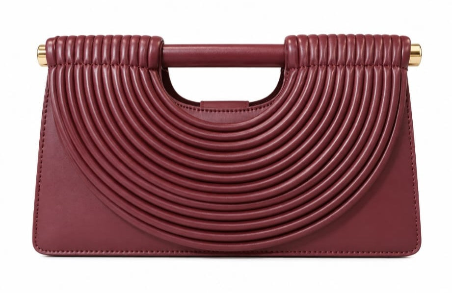 Bolso cuadrado burdeos