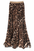Falda plisada leopardo