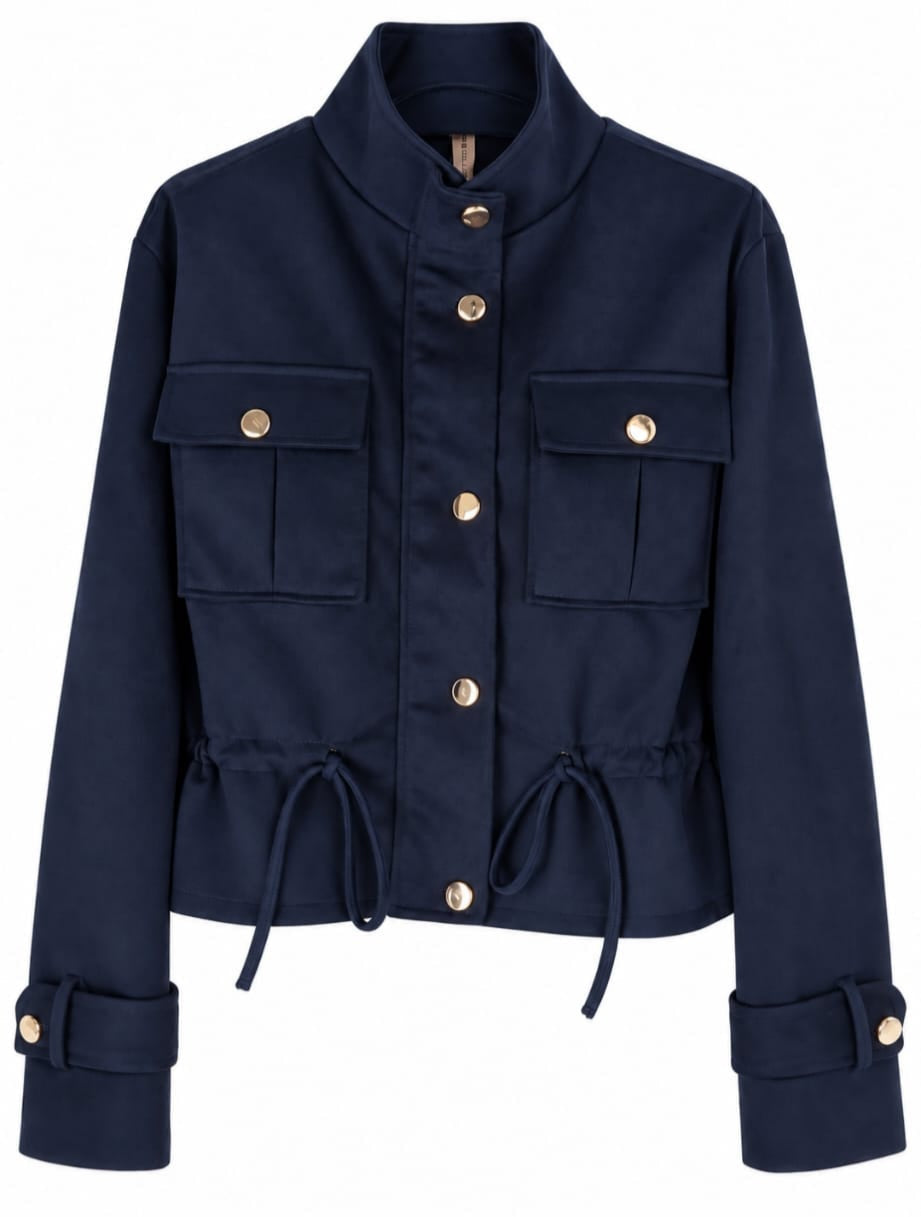 Chaqueta antelina rizada