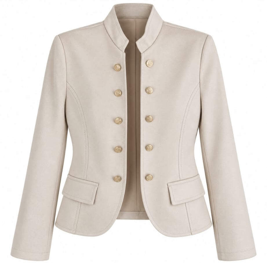 Chaqueta antelina entallada