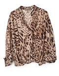Camisa print enlazada beige