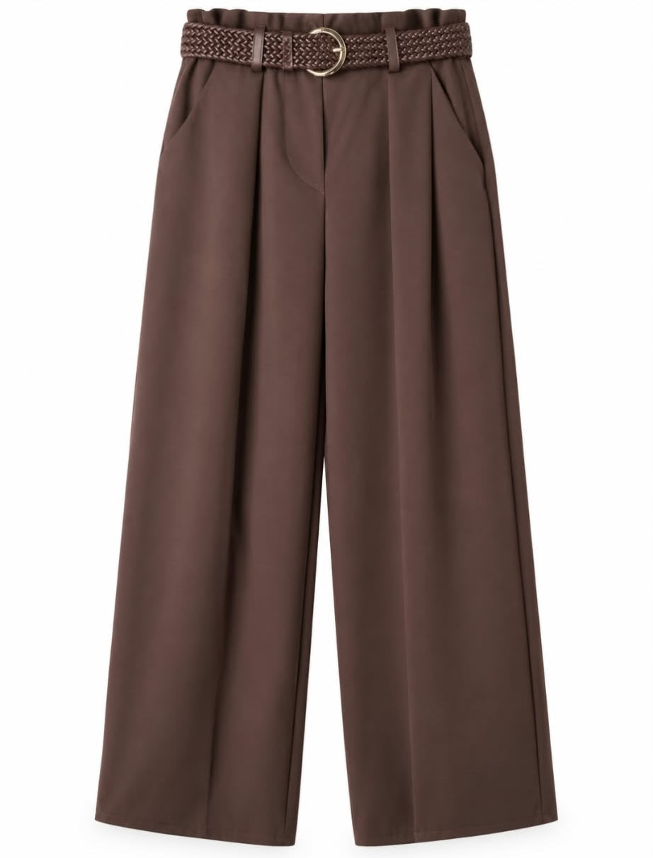 Pantalón doble pinza chocolate