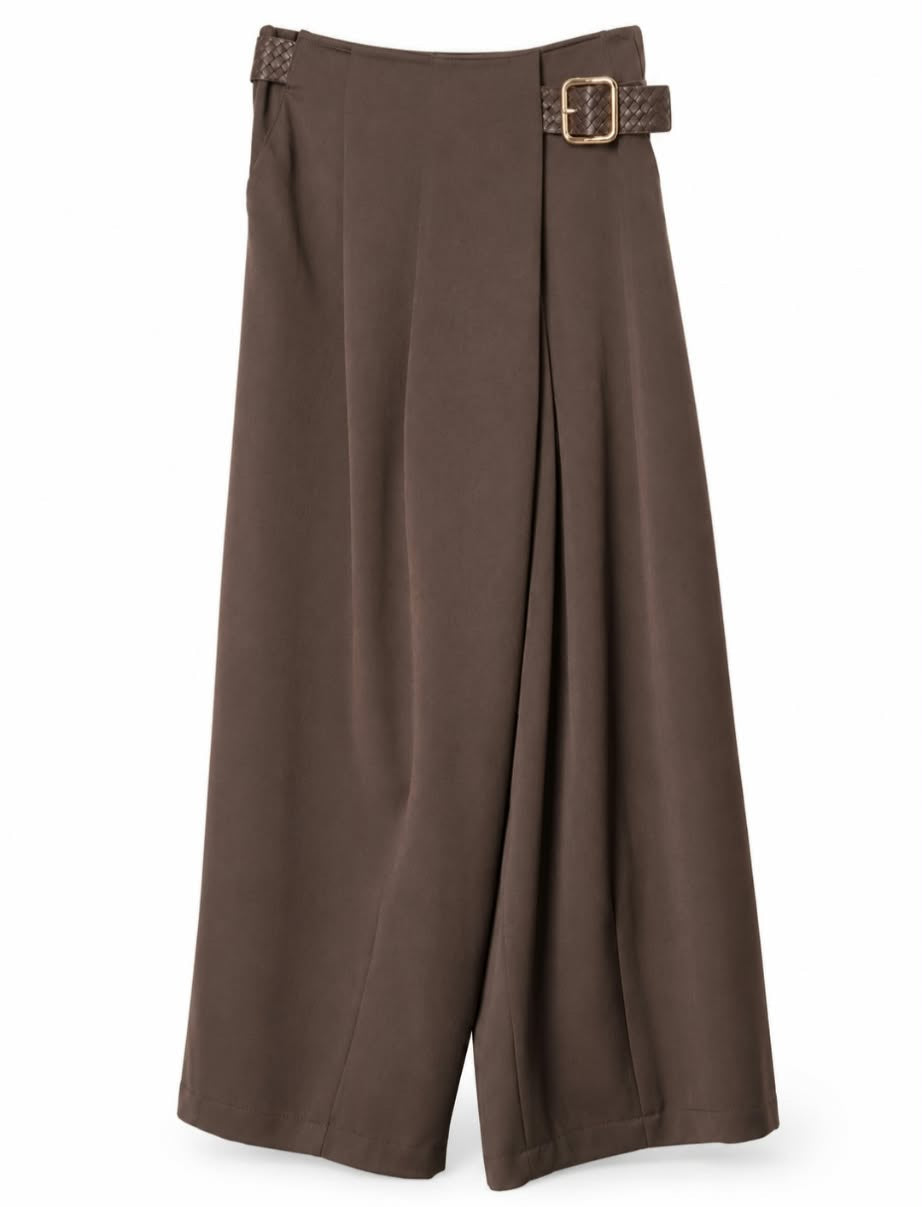 Pantalón cinturón invisible chocolate