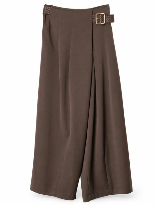 Pantalón cinturón invisible chocolate
